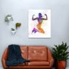 Woman Runner Jogger Jumping Powerful Canvas Print Official Fitness Merch