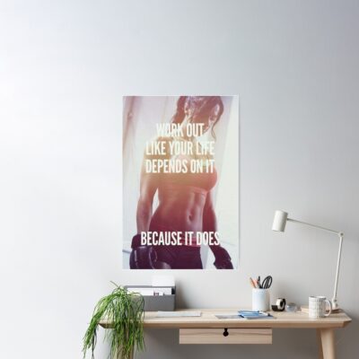 Women'S Fitness Inspirational Quote And Saying Poster Official Fitness Merch