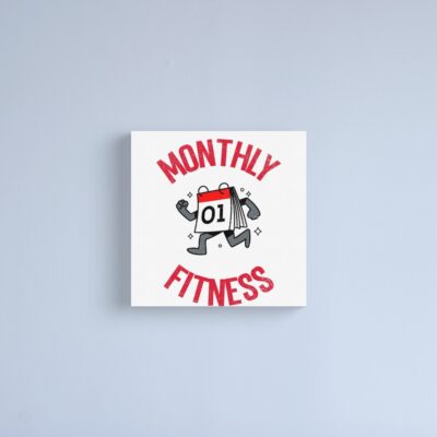 Monthly Fitness, Fitness Instructor Canvas Print Official Fitness Merch