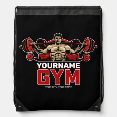 personalized name fitness home gym weight lifting drawstring bag r81a954e6311f4efb8010173e92abc3f4 zffcx 1000 - Fitness Gifts Store