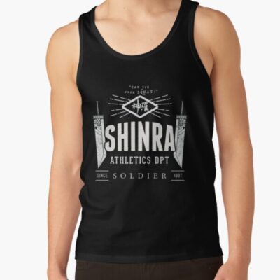 Shinra Athletics - Soldier. Final Fantasy 7 Vii Fitness Gym Design (White) Tank Top Official Fitness Merch