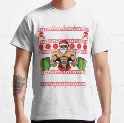 Heavy Liftmas Xmas Ugly Christmas Gym Sweater Design T-Shirt Official Fitness Merch