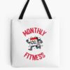 Monthly Fitness, Fitness Instructor Tote Bag Official Fitness Merch