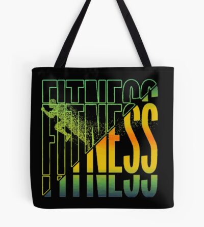 Fitness Training With Colorful Cuts Tote Bag Official Fitness Merch