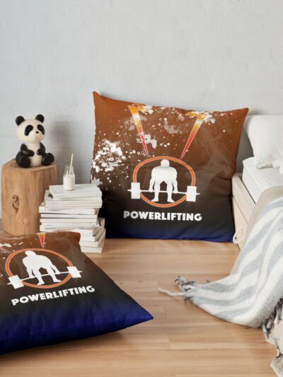 Powerlifting | Power | Deadlift Throw Pillow Official Fitness Merch