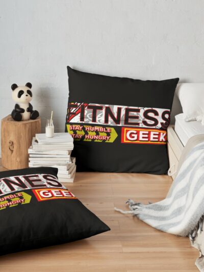 Pursue Fitness | Fitness Geek | Fitmc Throw Pillow Official Fitness Merch