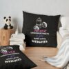 Never Underestimate A Girl Who Lifts Weights Throw Pillow Official Fitness Merch