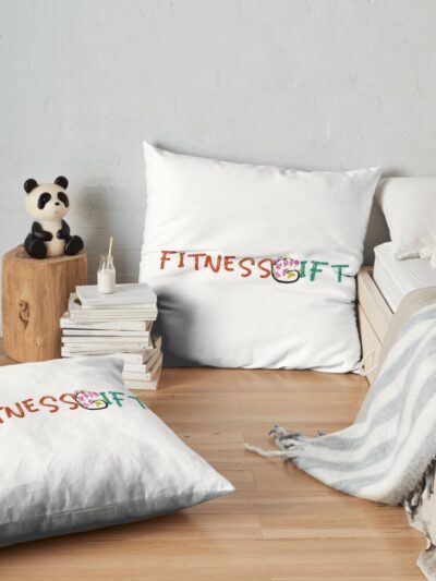 Fitness Gift Throw Pillow Official Fitness Merch