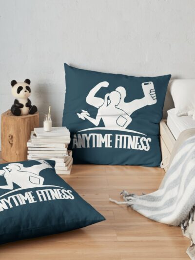 Anytime Fitness Throw Pillow Official Fitness Merch