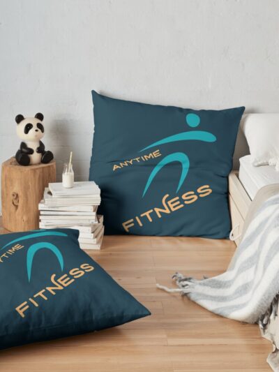 Anytime Fitness Fitted Throw Pillow Official Fitness Merch