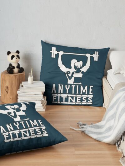 Anytime Fitness Throw Pillow Official Fitness Merch