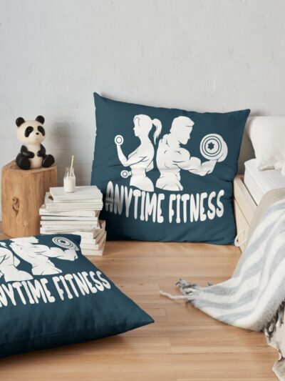 Anytime Fitness Throw Pillow Official Fitness Merch