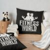 Fitness World Throw Pillow Official Fitness Merch