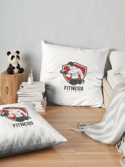 Fitness Club Throw Pillow Official Fitness Merch