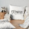 Fitness Gives Good Vibes Throw Pillow Official Fitness Merch