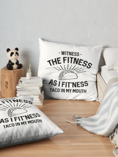 Fitness Taco Throw Pillow Official Fitness Merch