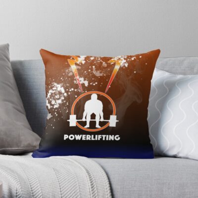 Powerlifting | Power | Deadlift Throw Pillow Official Fitness Merch