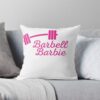 Barbell Barbie Throw Pillow Official Fitness Merch