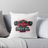 Digital Fitness, Love Fitness Throw Pillow Official Fitness Merch