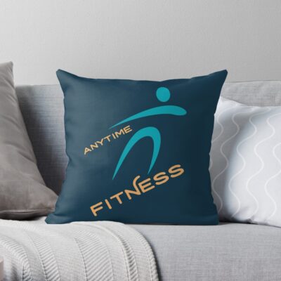 Anytime Fitness Fitted Throw Pillow Official Fitness Merch