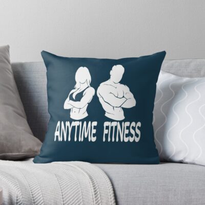 Anytime Fitness Throw Pillow Official Fitness Merch