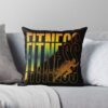 Fitness Training With Colorful Cuts Throw Pillow Official Fitness Merch