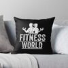 Fitness World Throw Pillow Official Fitness Merch