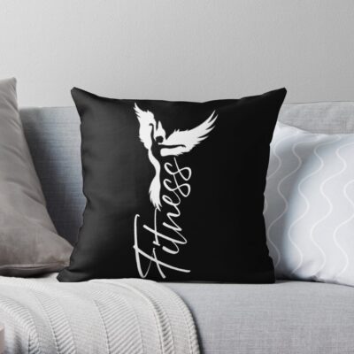 Fitness Training With Bird Woman Throw Pillow Official Fitness Merch