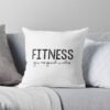 Fitness Gives Good Vibes Throw Pillow Official Fitness Merch