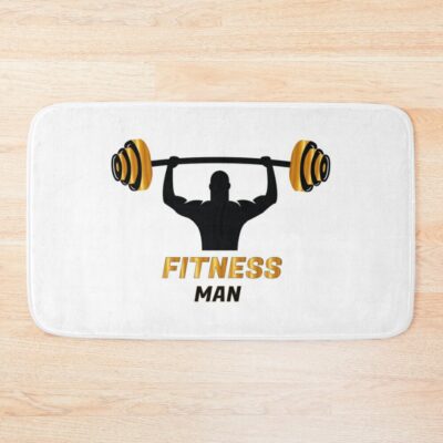 Fitness Man Design Bath Mat Official Fitness Merch