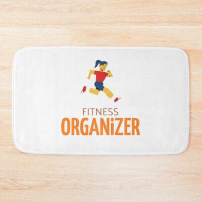 Fitness Organizer, Workout Plan Fitness Plan Bath Mat Official Fitness Merch