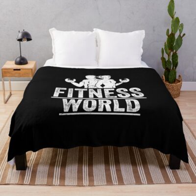 Fitness World Throw Blanket Official Fitness Merch