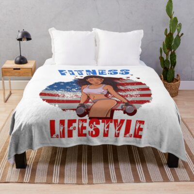 Fitness Lifestyle Throw Blanket Official Fitness Merch