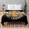 I Strive For Fitness Not Thinness Gym Motivational Workout Throw Blanket Official Fitness Merch