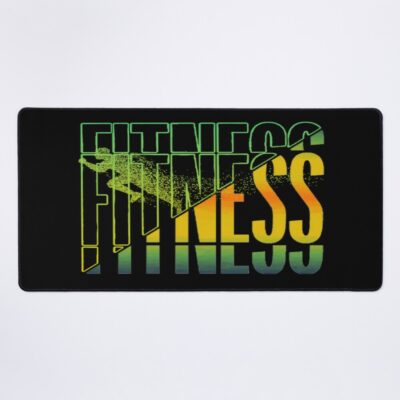 Fitness Training With Colorful Cuts Mouse Pad Official Fitness Merch