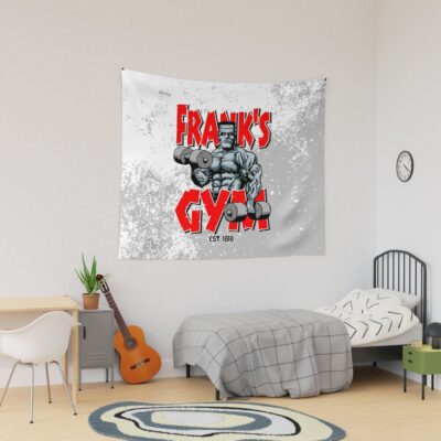 Frank'S Gym Frankenstein Halloween Bodybuilding Fitness Tapestry Official Fitness Merch